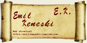 Emil Keneški vizit kartica